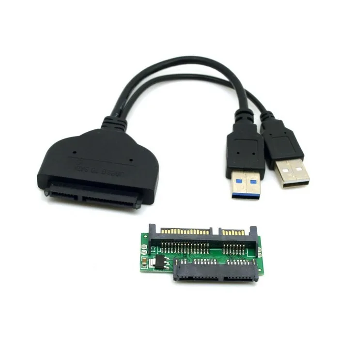 1 Pcs Micro SATA 16 pin Adapter Convertor SATA 22 pin Male to 1.8 Hot Worldwide 